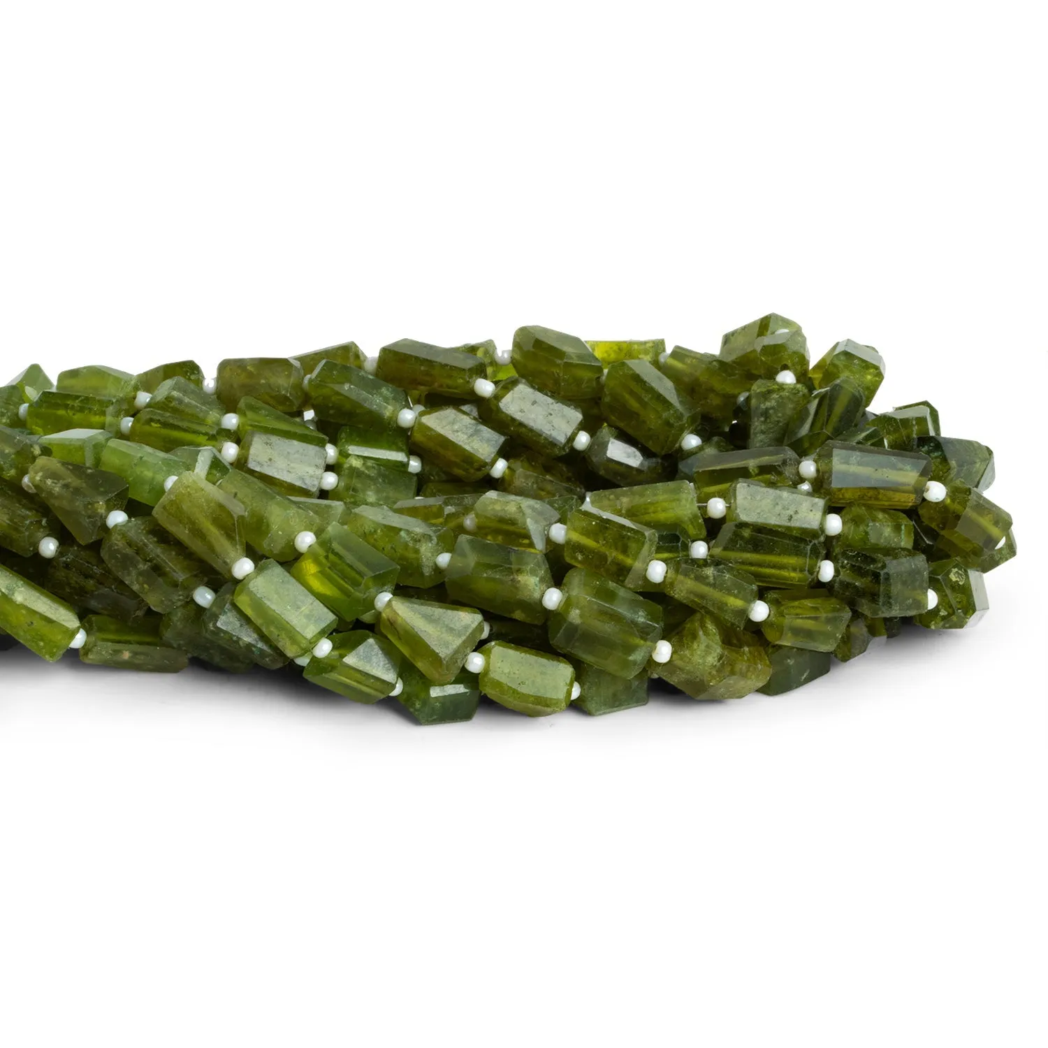 10x6mm Idocrase Faceted Nuggets 12 inch 31 beads