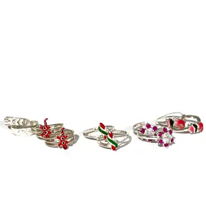 925 Sterling Silver Toe-rings (Pack of 5 Pairs)- Set #05