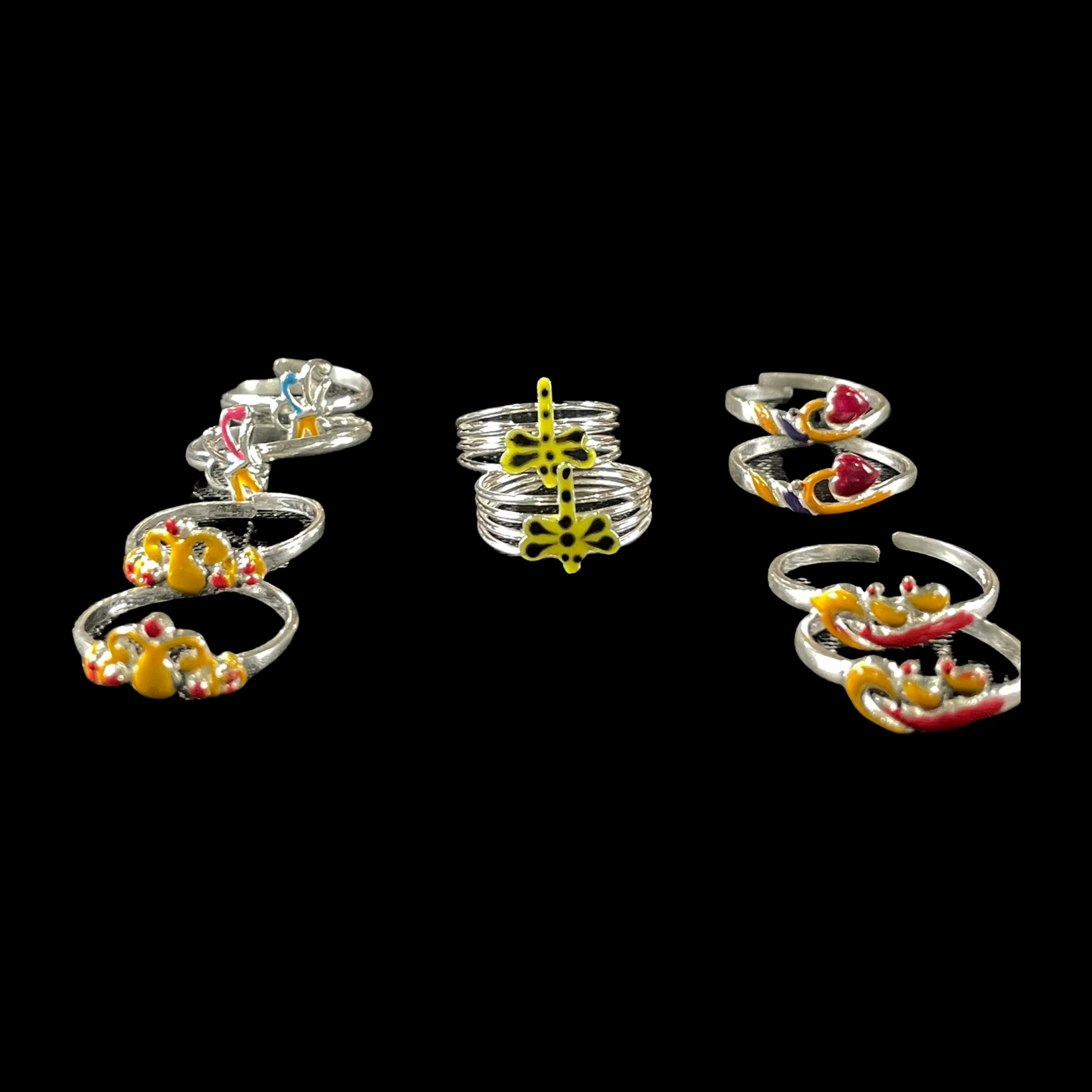 925 Sterling Silver Toe-rings (Pack of 5 Pairs)- Set #19