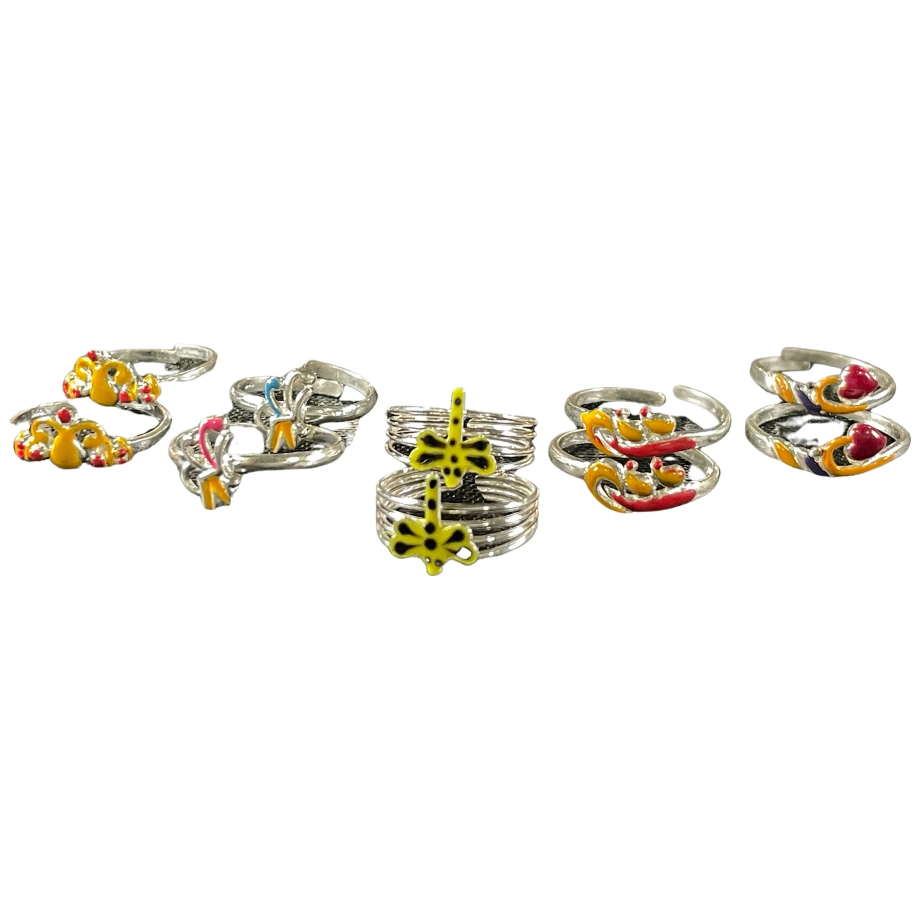 925 Sterling Silver Toe-rings (Pack of 5 Pairs)- Set #19