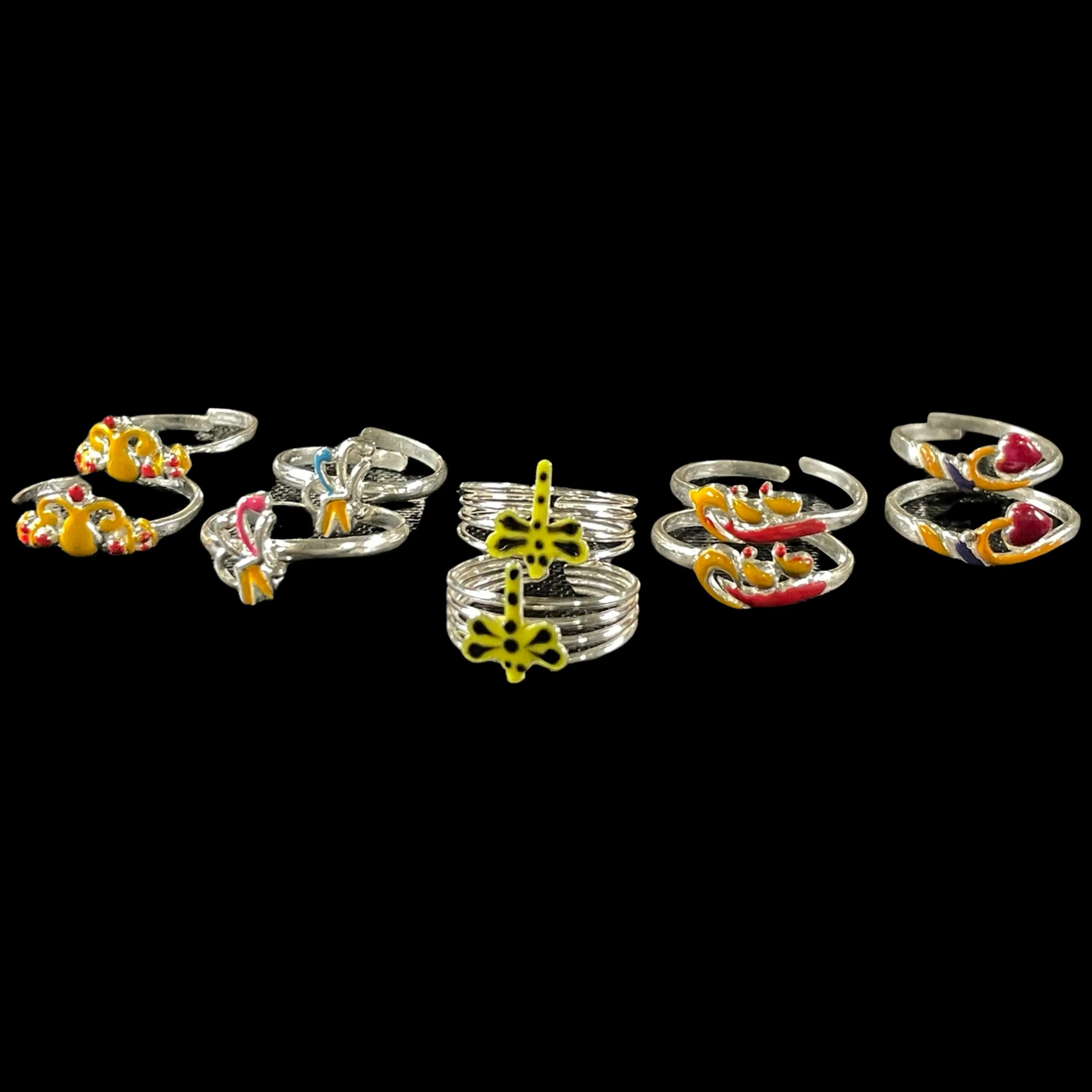 925 Sterling Silver Toe-rings (Pack of 5 Pairs)- Set #19