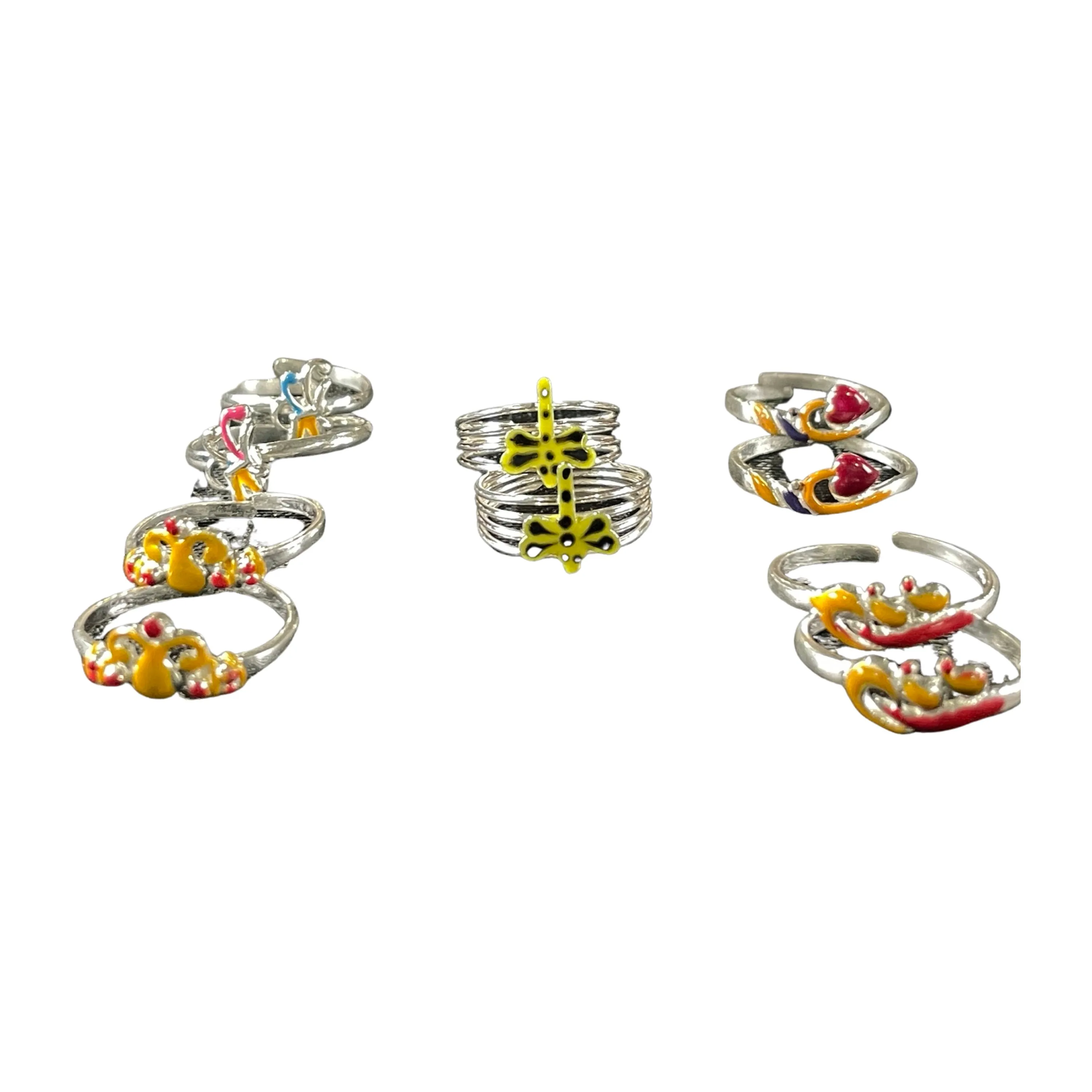 925 Sterling Silver Toe-rings (Pack of 5 Pairs)- Set #19