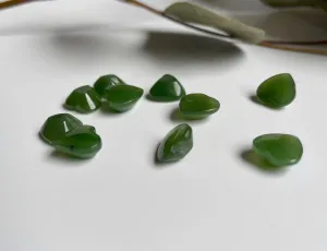 A  Canadian Jade Heart Cabochon 10x10x5mm- Sold Individually