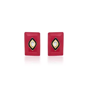 Begum Haute Pink Baroque Studs