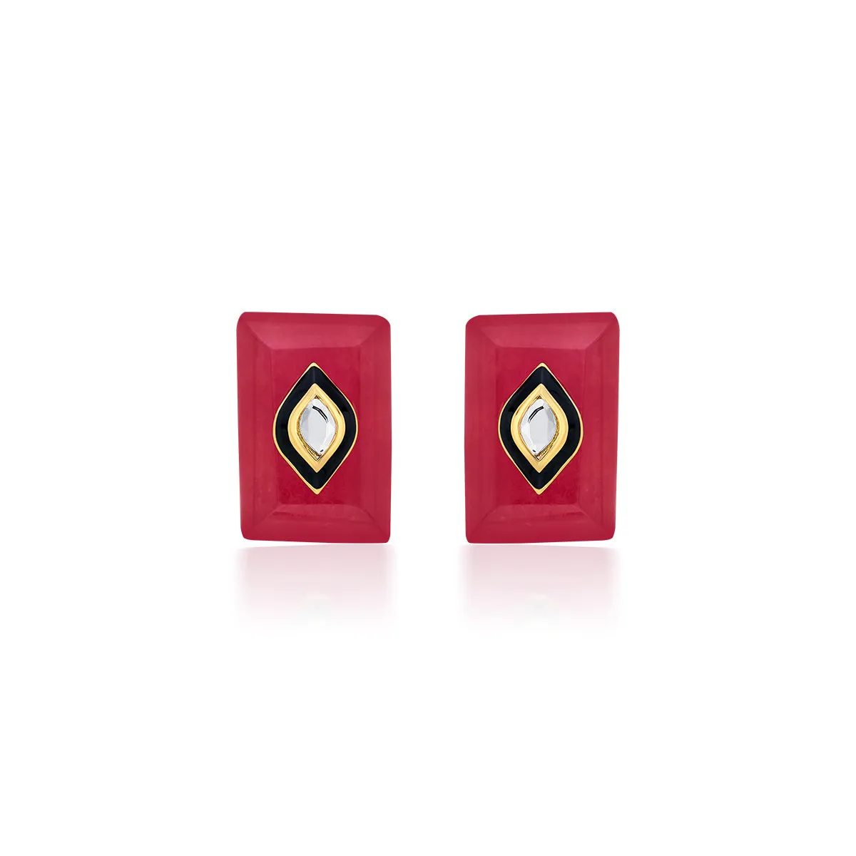 Begum Haute Pink Baroque Studs