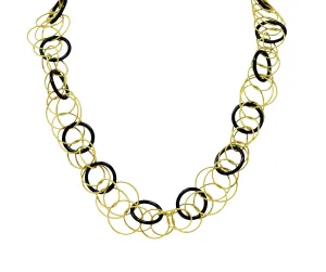 Buccellati Onyx 18 Karat Yellow Gold Hawaii Color Necklace