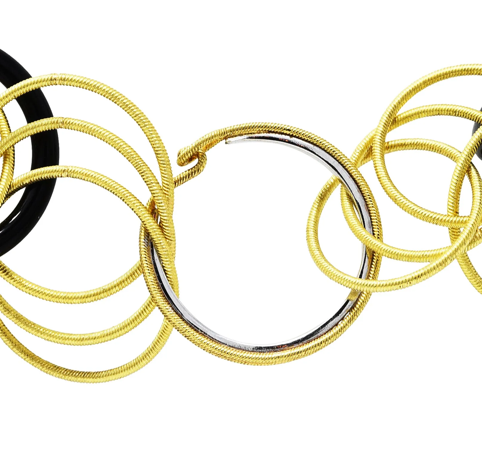 Buccellati Onyx 18 Karat Yellow Gold Hawaii Color Necklace