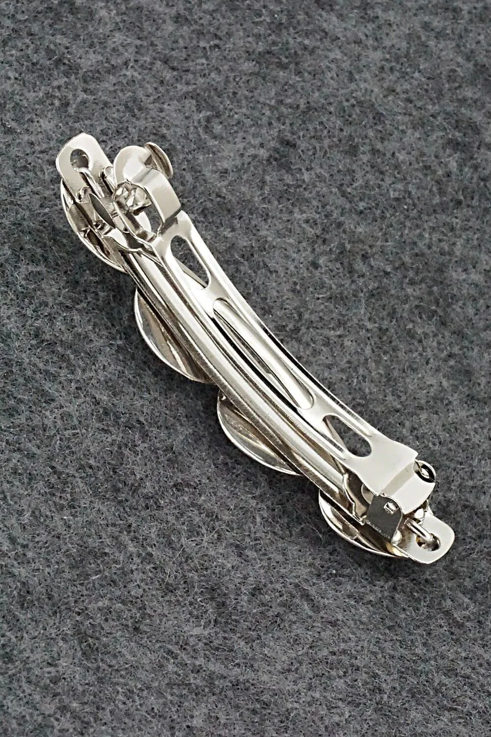 Coral & Sterling Silver Hair Barrette - Leroy Parker