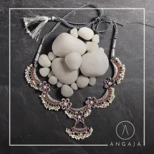 Coral Silver Necklace