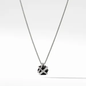 David Yurman Cable Wrap Necklace with Black Onyx and Diamonds, 10mm