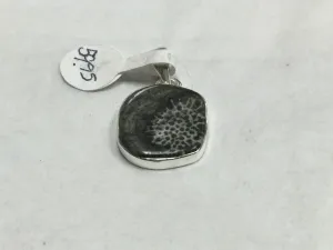 Fossilized Stingray Coral Pendant