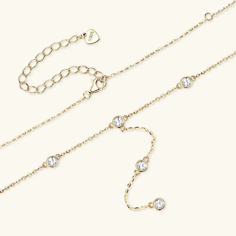 Grace Premium Moissanite Lariat Necklace