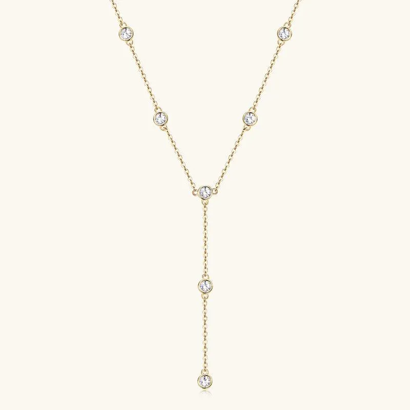 Grace Premium Moissanite Lariat Necklace