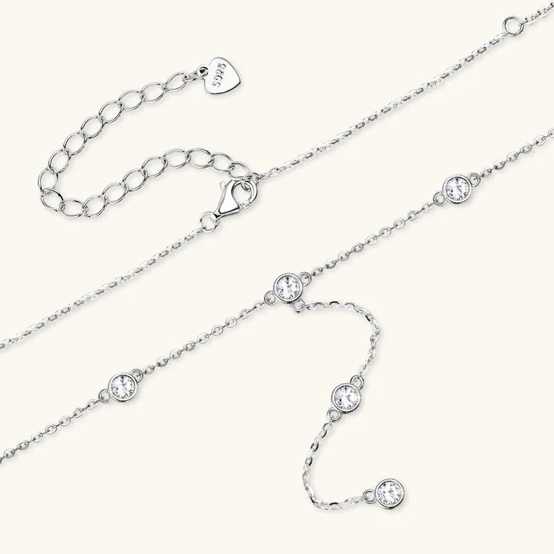 Grace Premium Moissanite Lariat Necklace