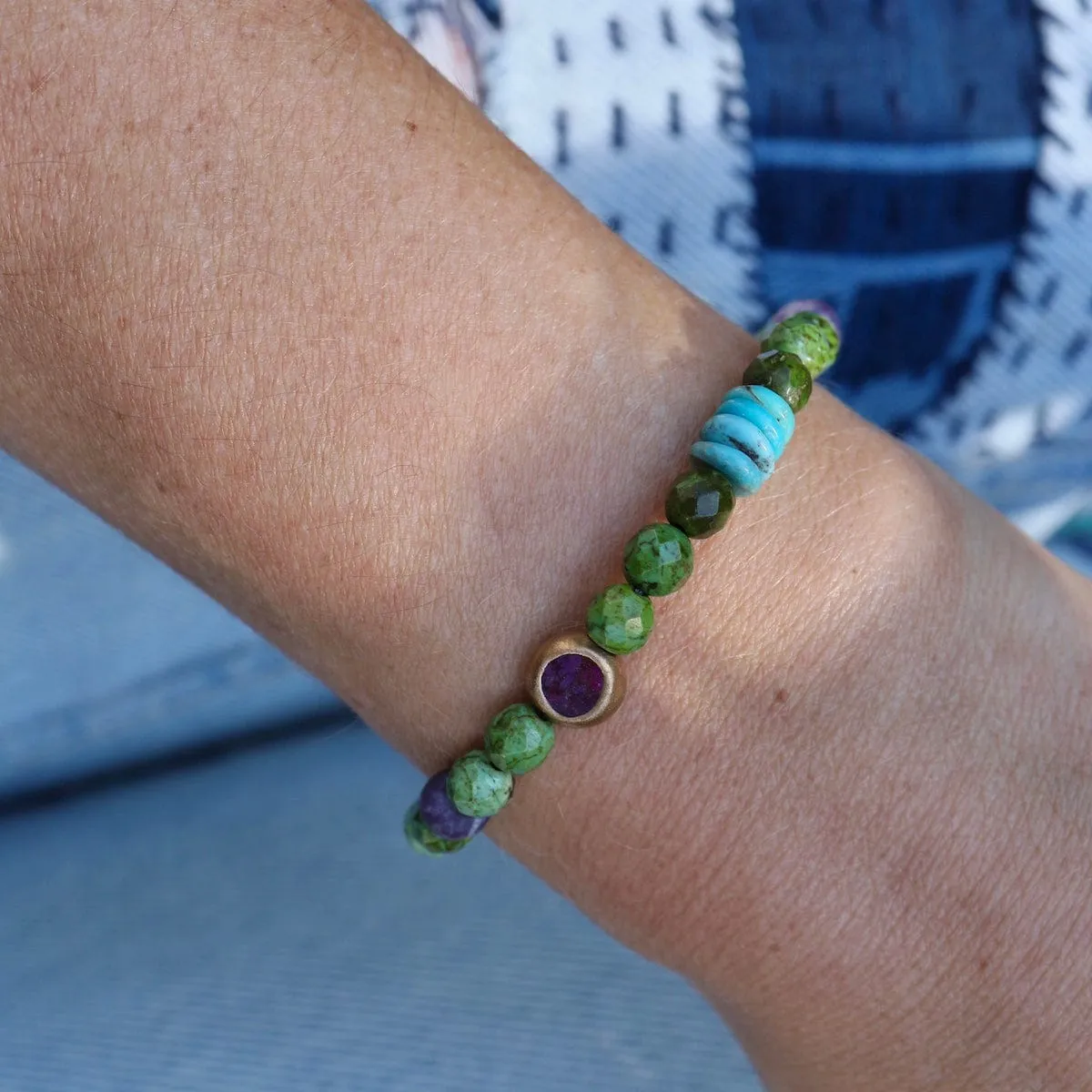 Green Round Turquoise Bracelet