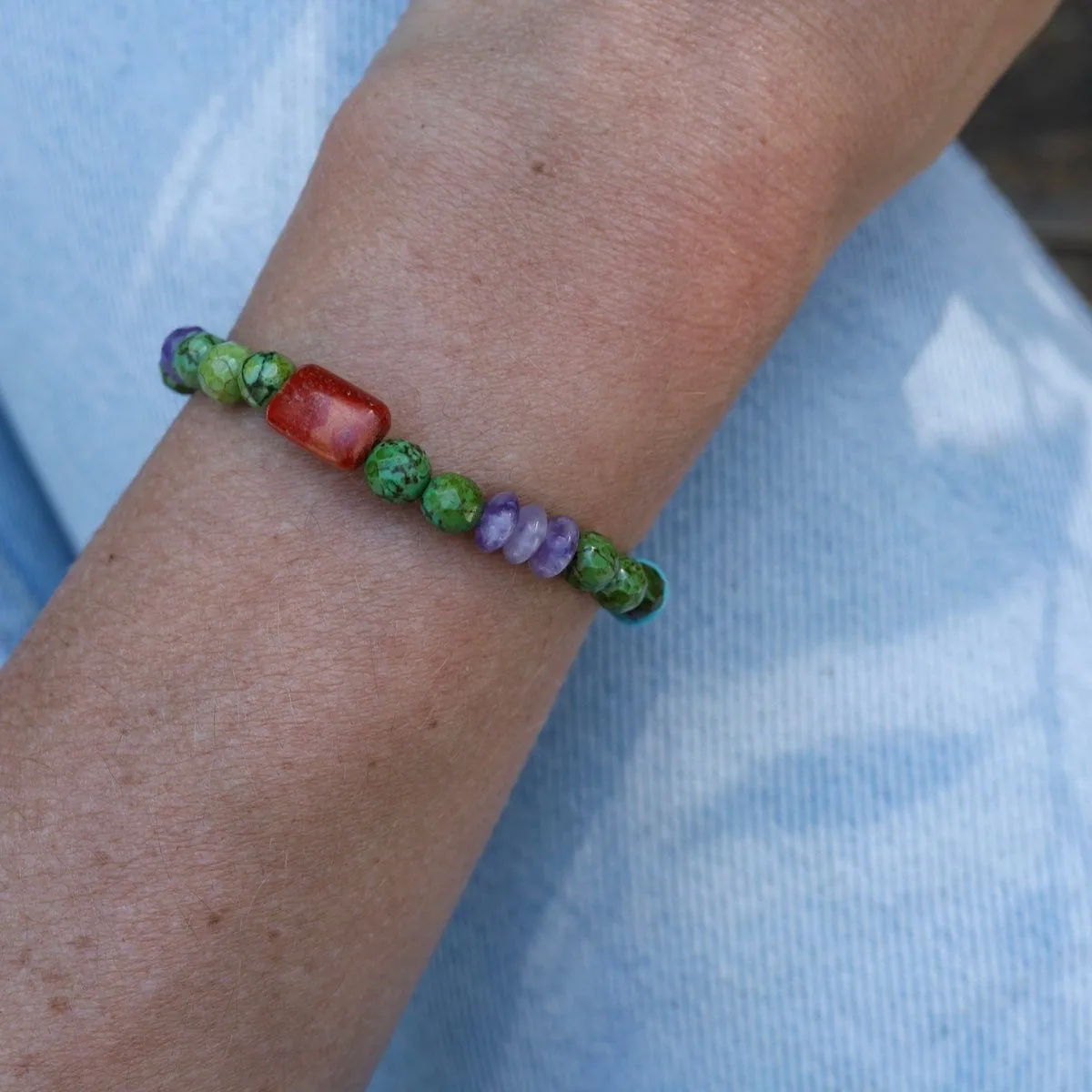 Green Round Turquoise Bracelet