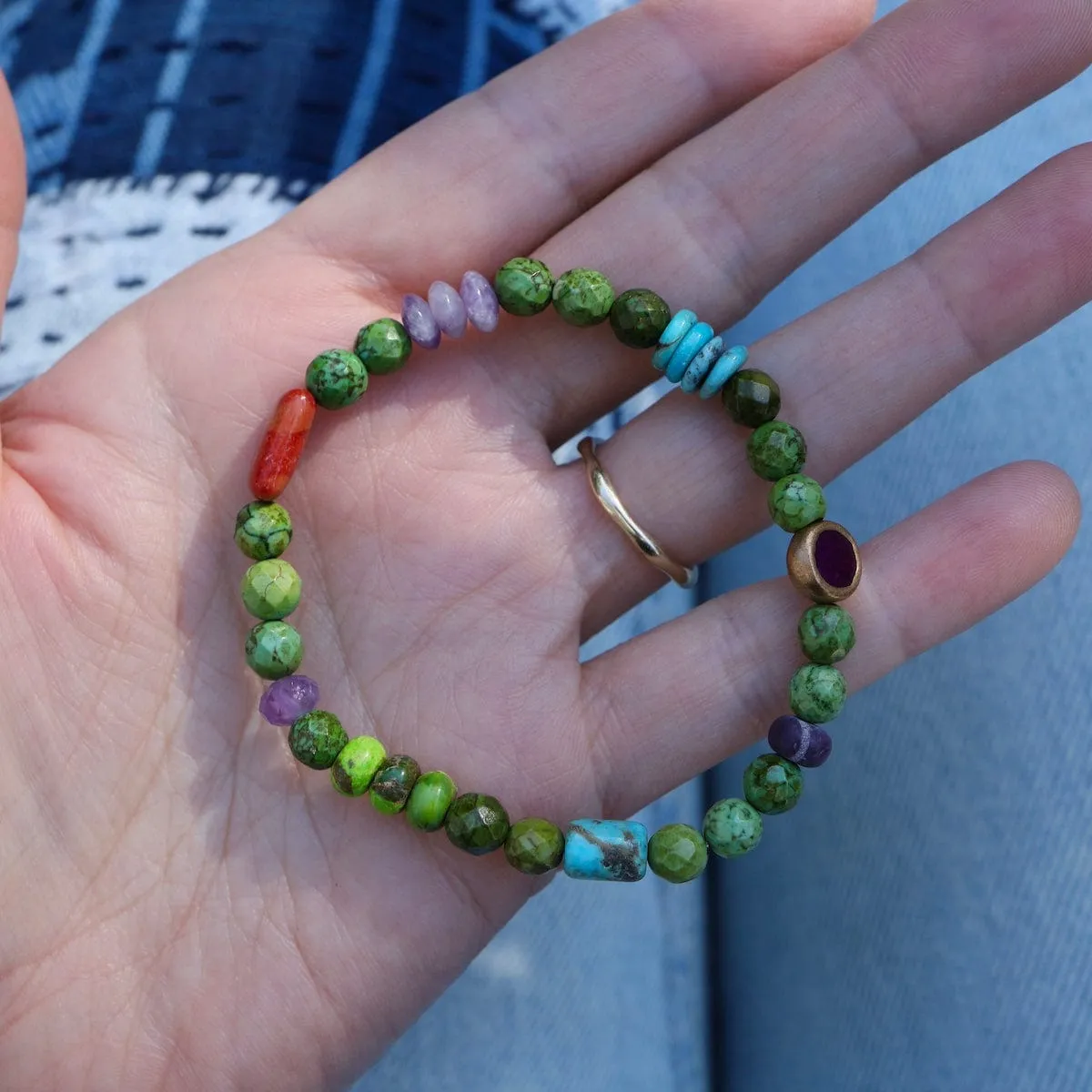 Green Round Turquoise Bracelet