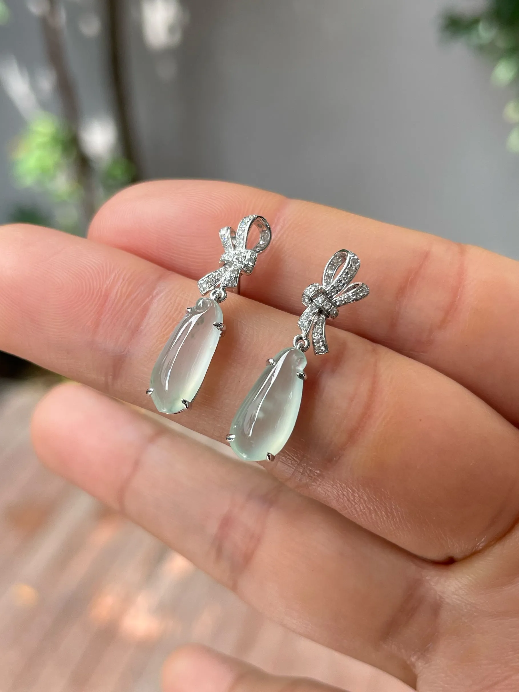 Icy Jade Earrings / Pendants (NJE146)