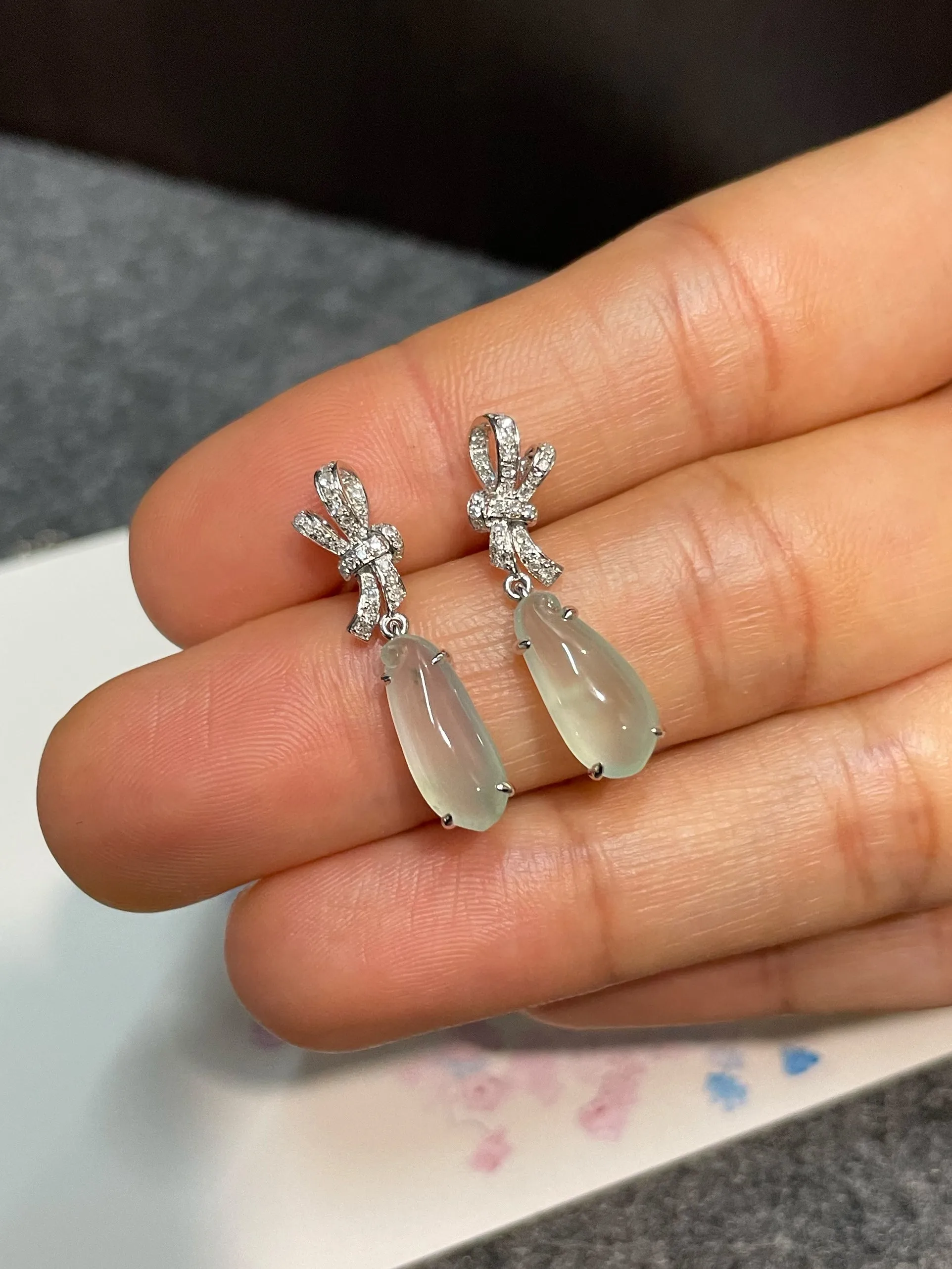 Icy Jade Earrings / Pendants (NJE146)