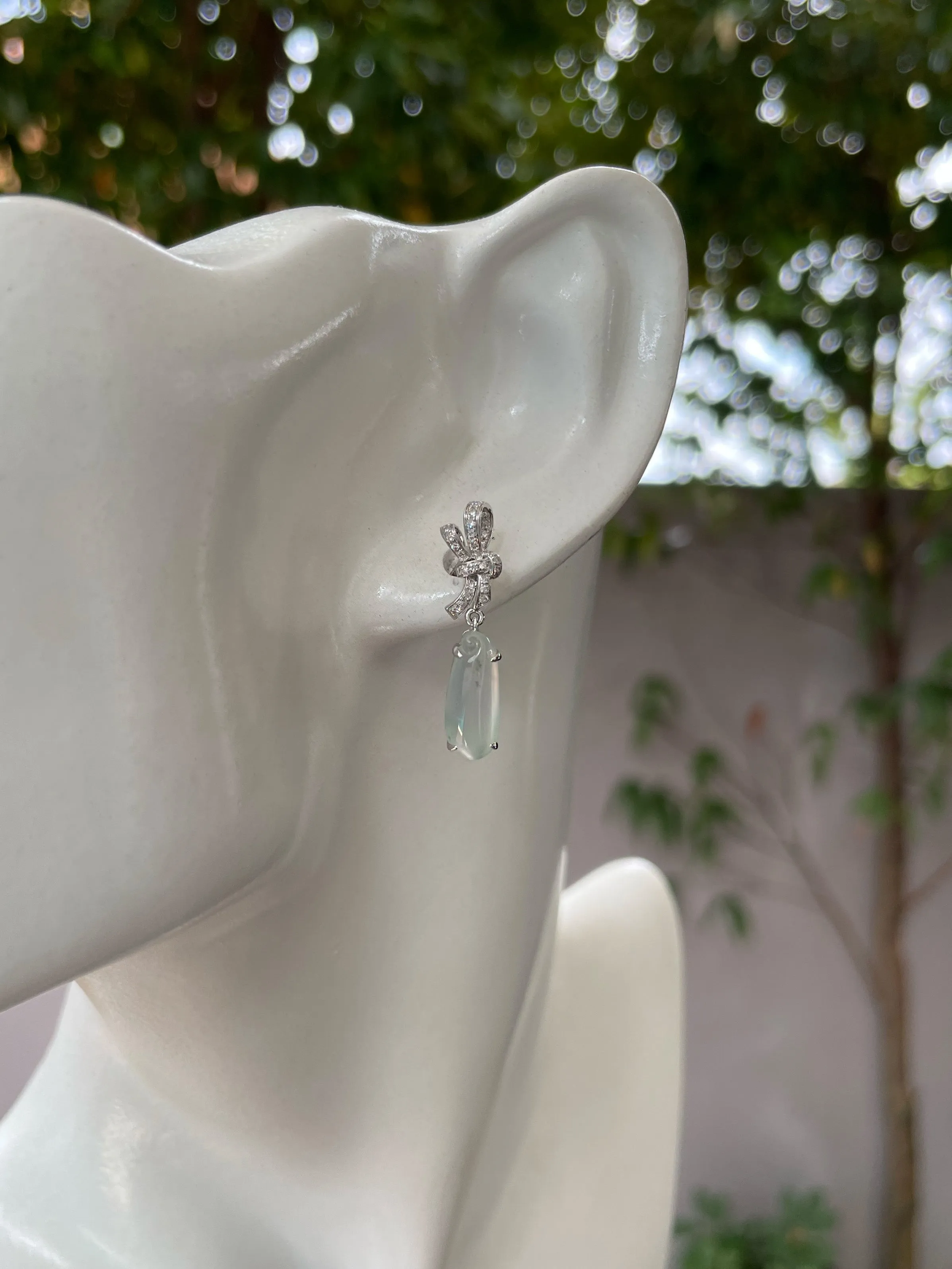 Icy Jade Earrings / Pendants (NJE146)