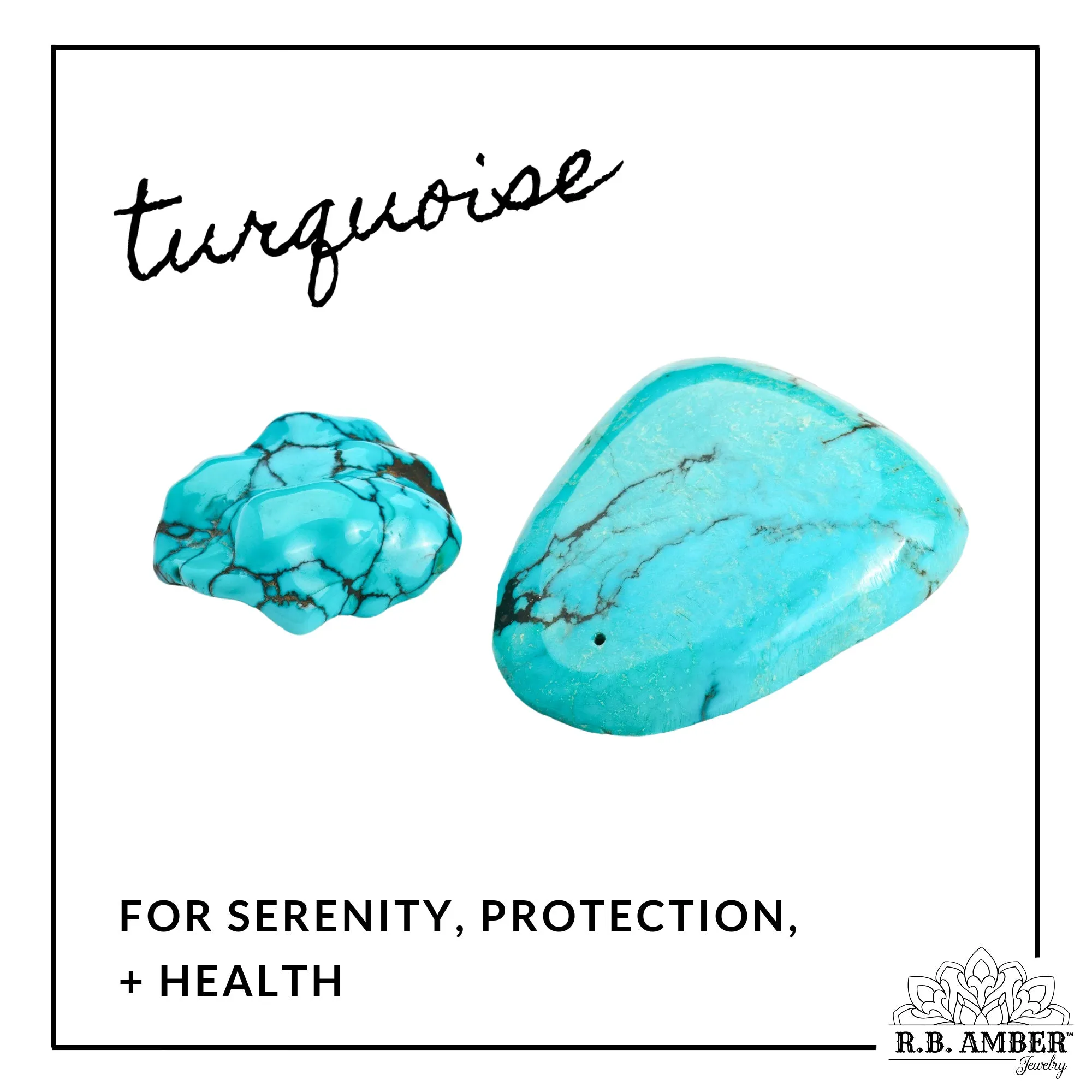 Kids | Turquoise   Raw Cognac Aromatherapy Pendant Necklace
