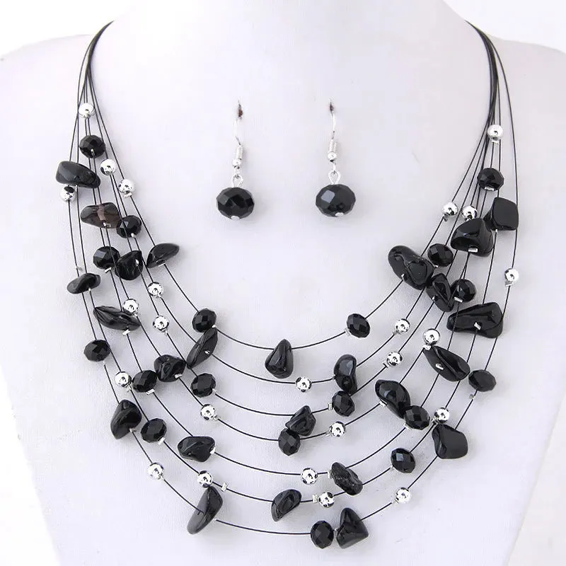 KMVEXO Bridal Wedding Jewelry Sets Women Charm Purple Crystal Coral Necklace Earrings Set African Beads Jewelry Set Bijoux Femme