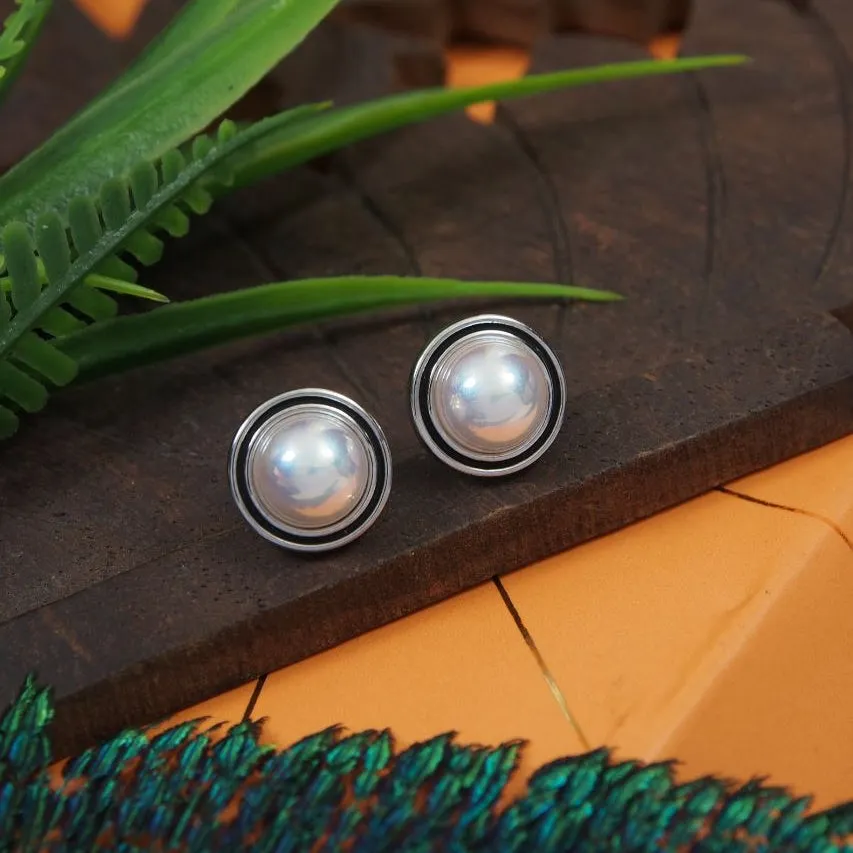 Korean Gold/Rosegold/Silver Plated Pearl Stud Earring