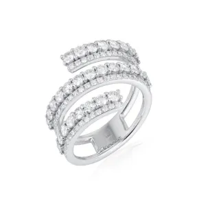 Majestic Design Crystal Open Wrap Ring