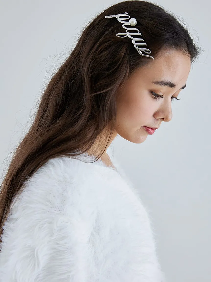 Metal Logo Barrette