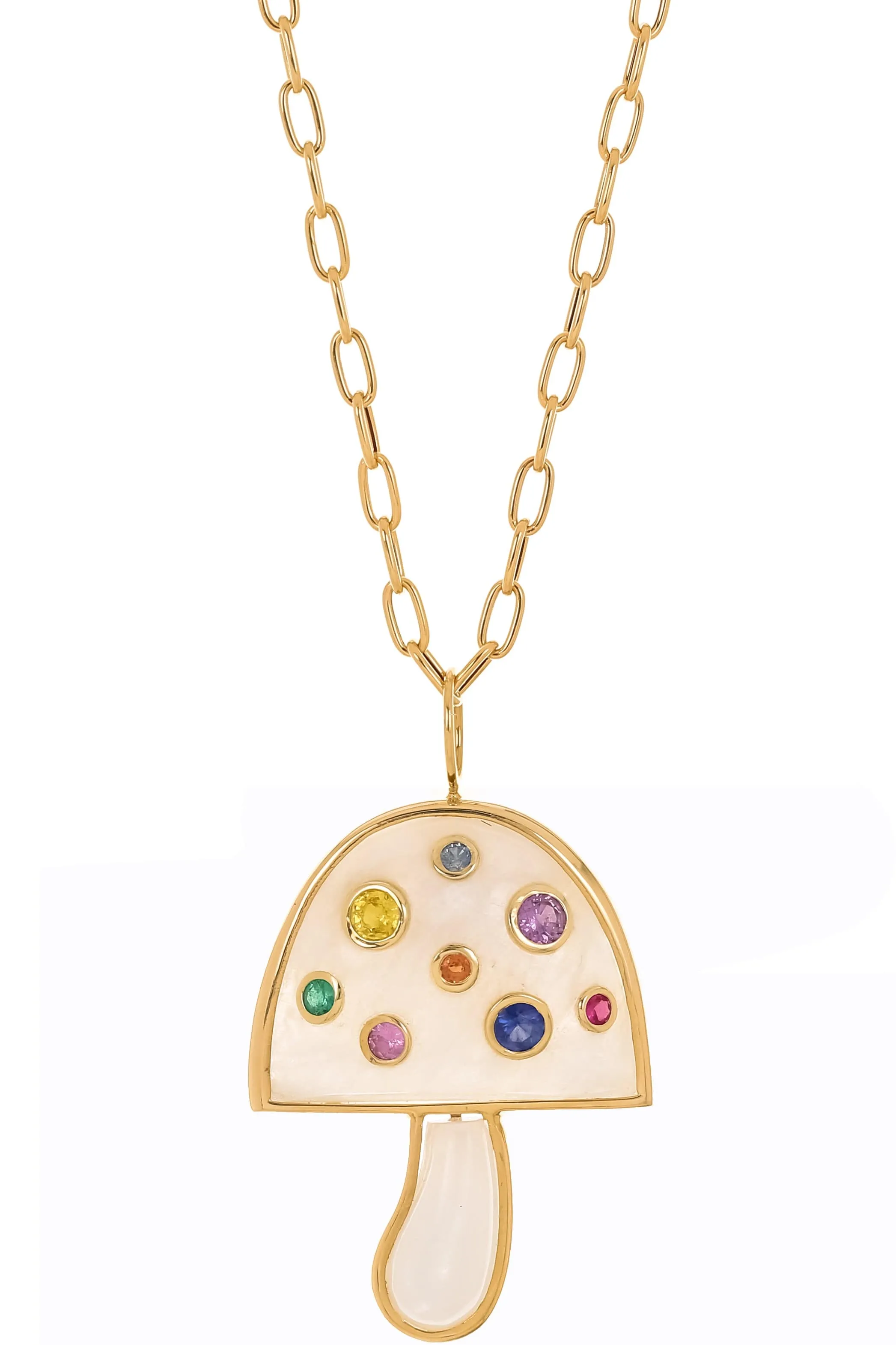 Moonstone Magic Mushroom Necklace