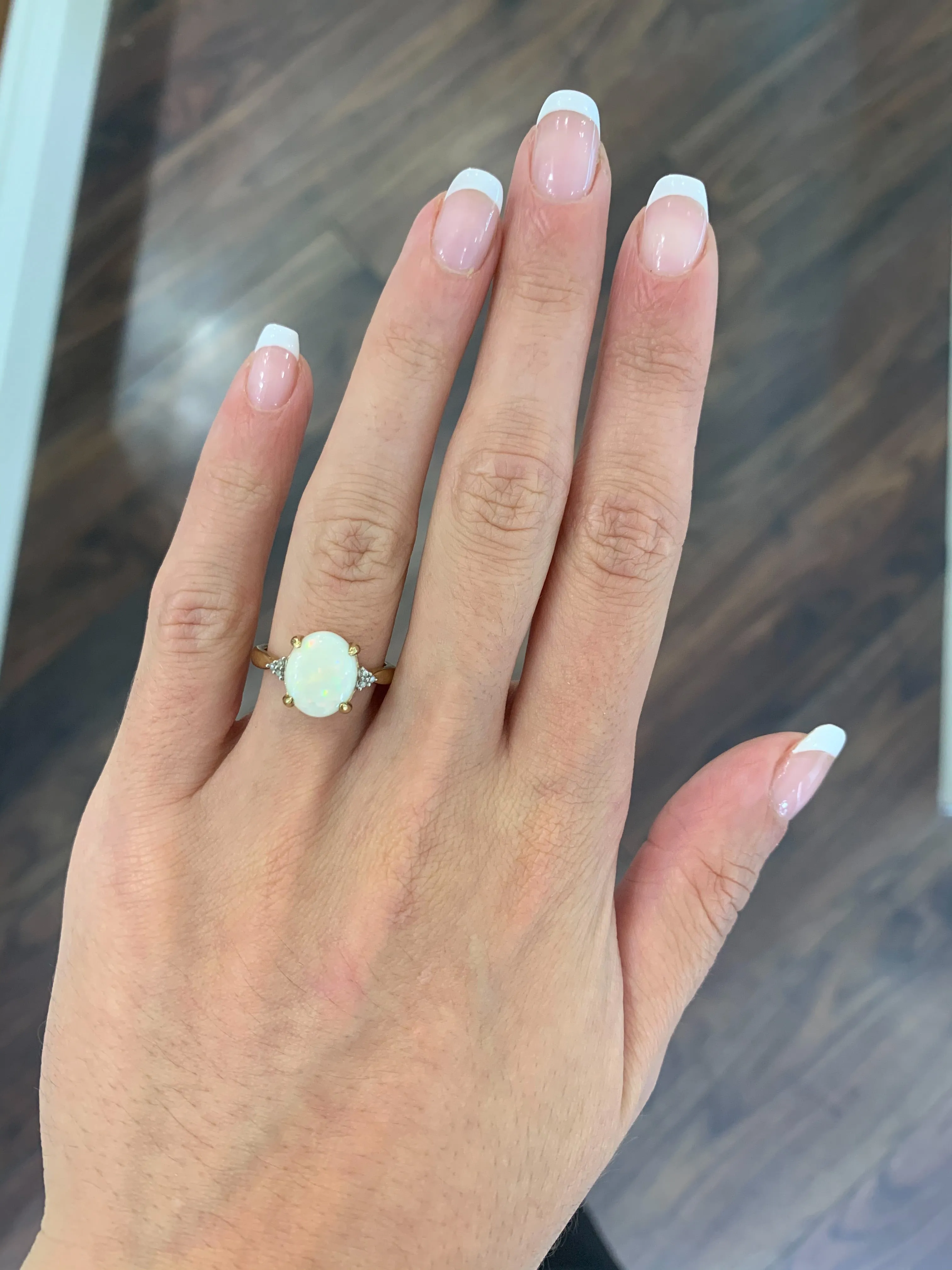 Opal and Diamond Ring