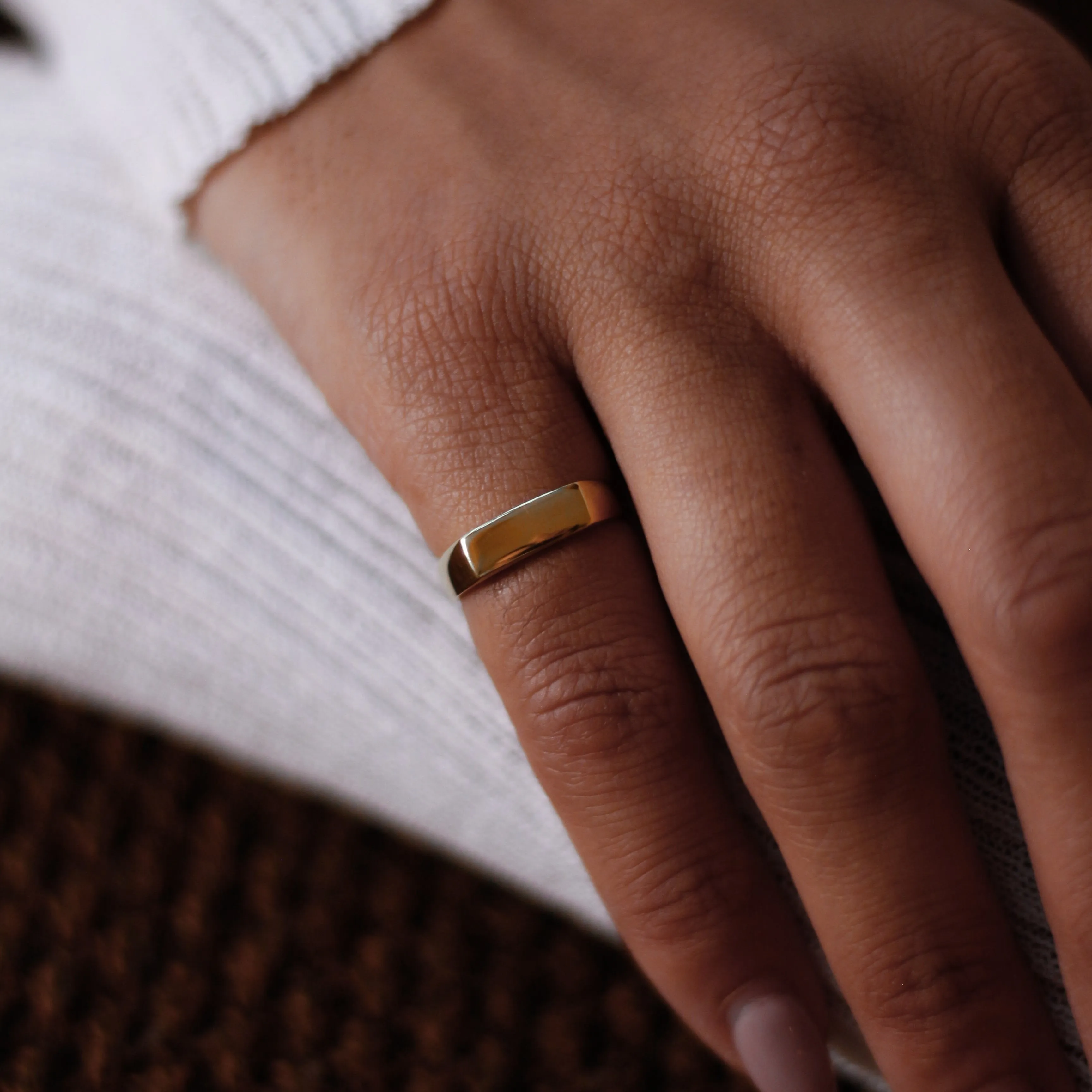 Pinkie Signet Dainty Ring Sterling Silver