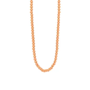 Radiant Pink Coral 4mm Bead Necklace