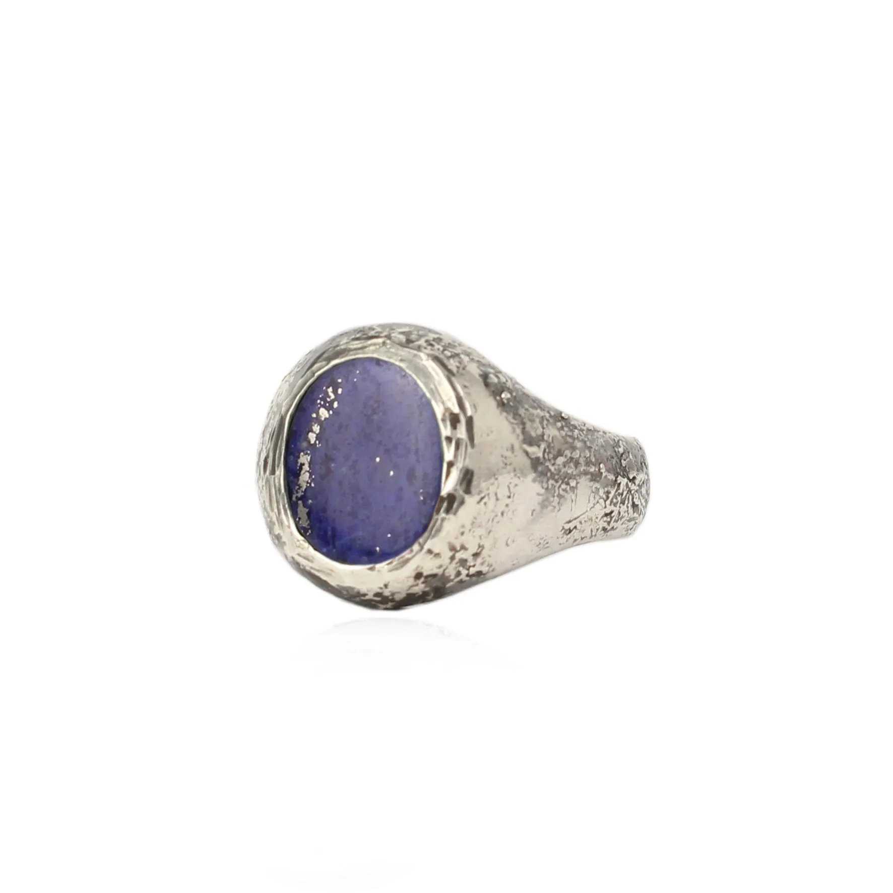 Rustic Lapis Lazuli Signet Ring