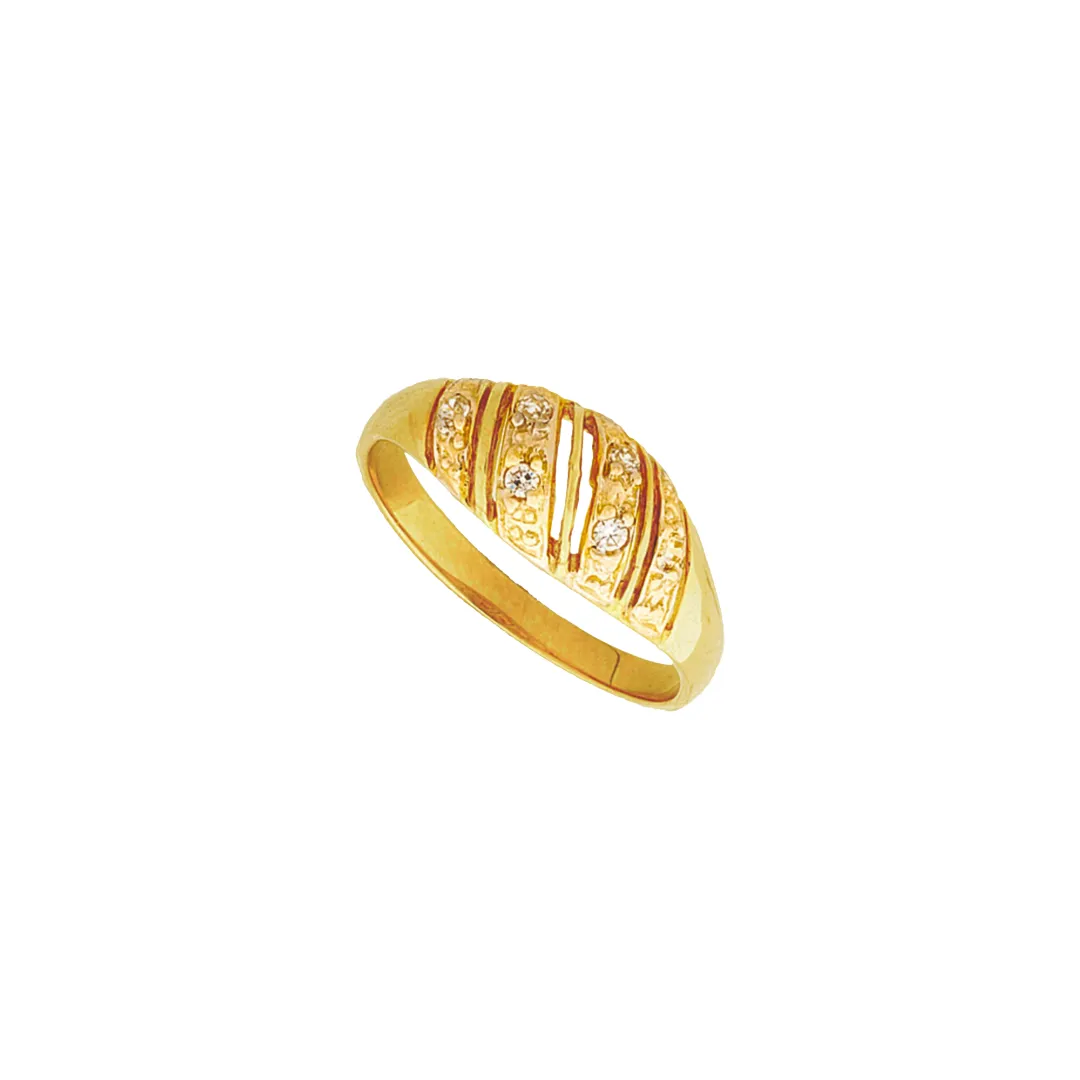 Shiny Twist Statement Dainty Ring Sterling Silver