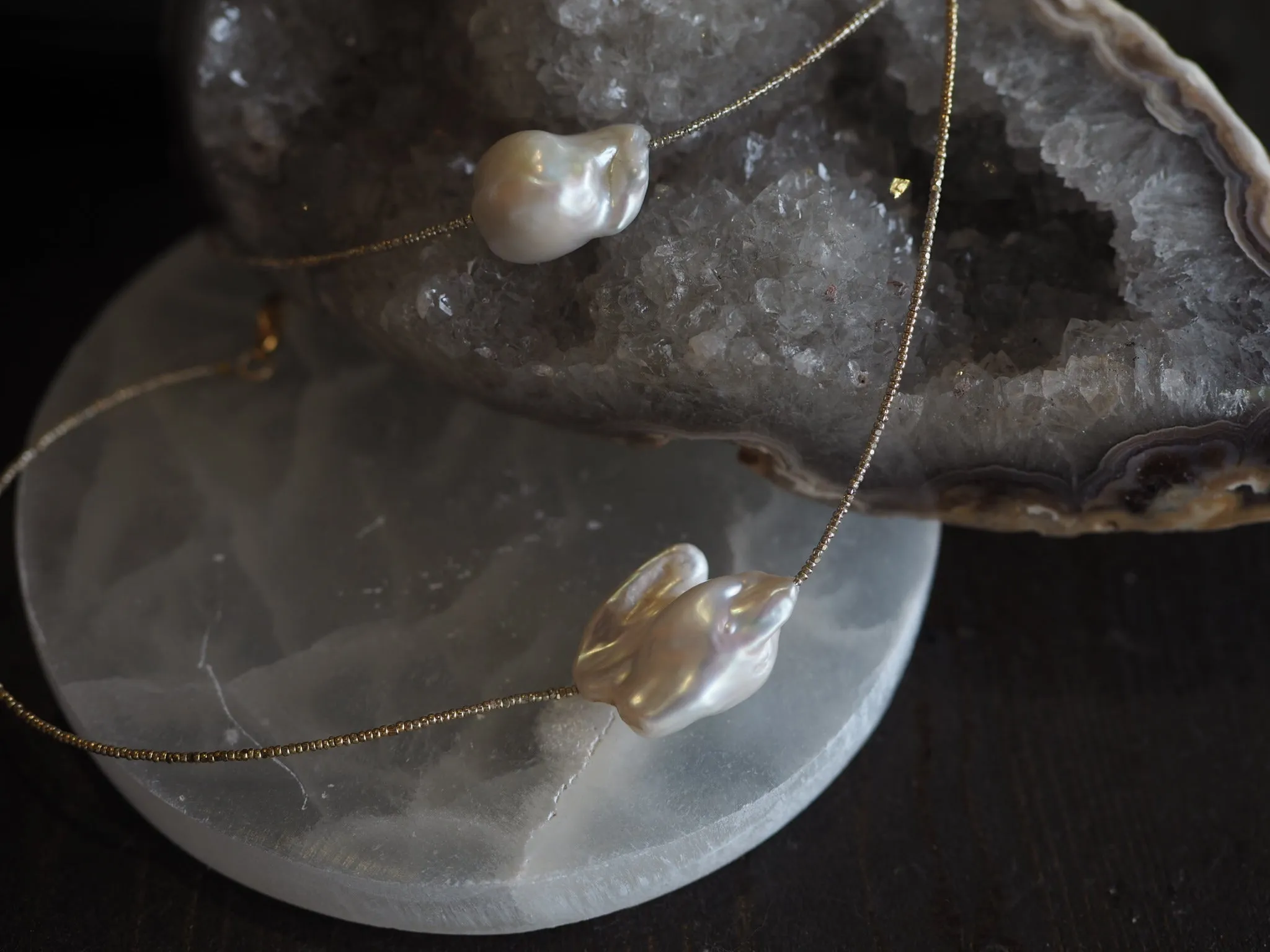 Simple African Spacer Necklace - single pearl