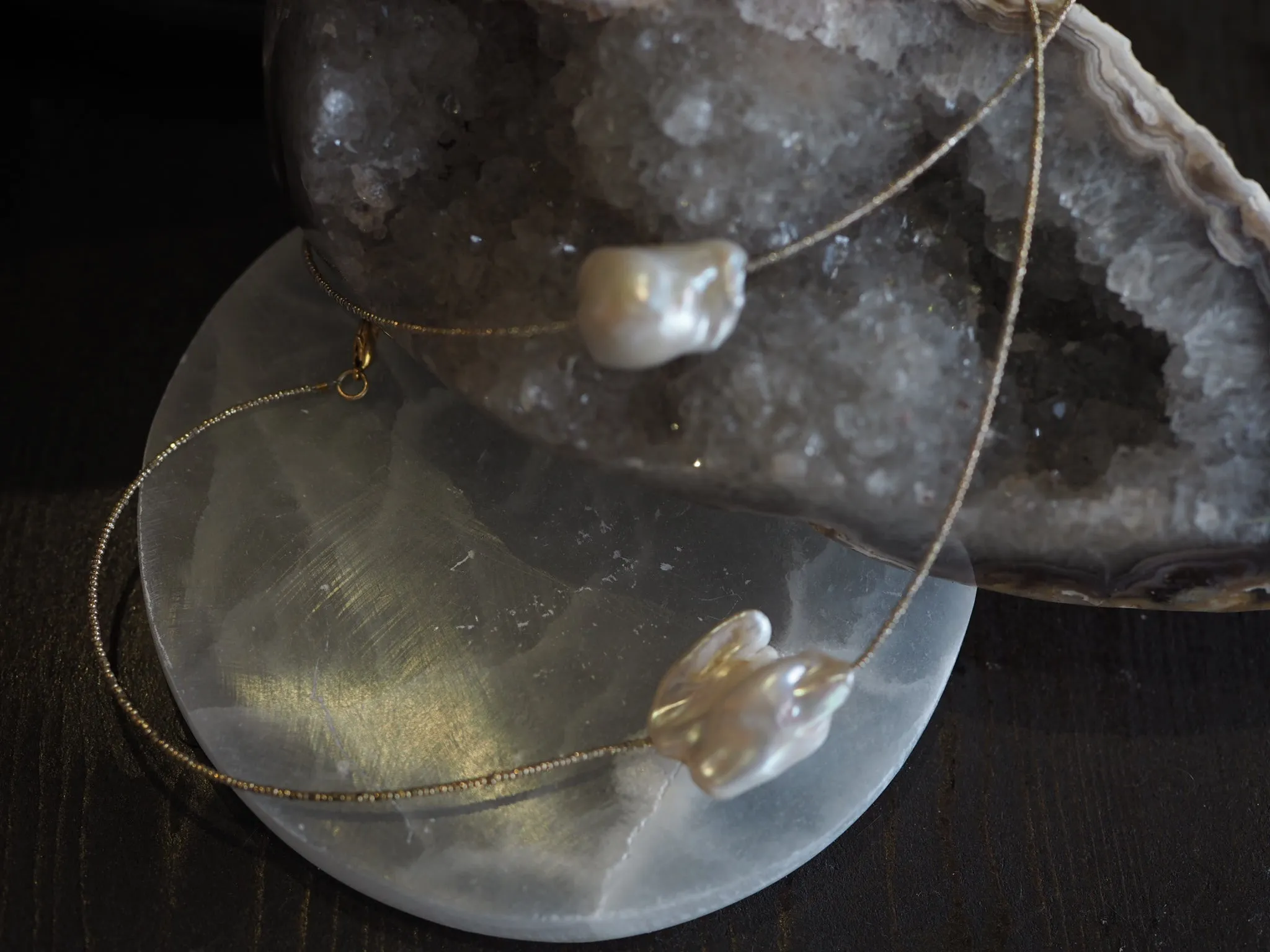 Simple African Spacer Necklace - single pearl