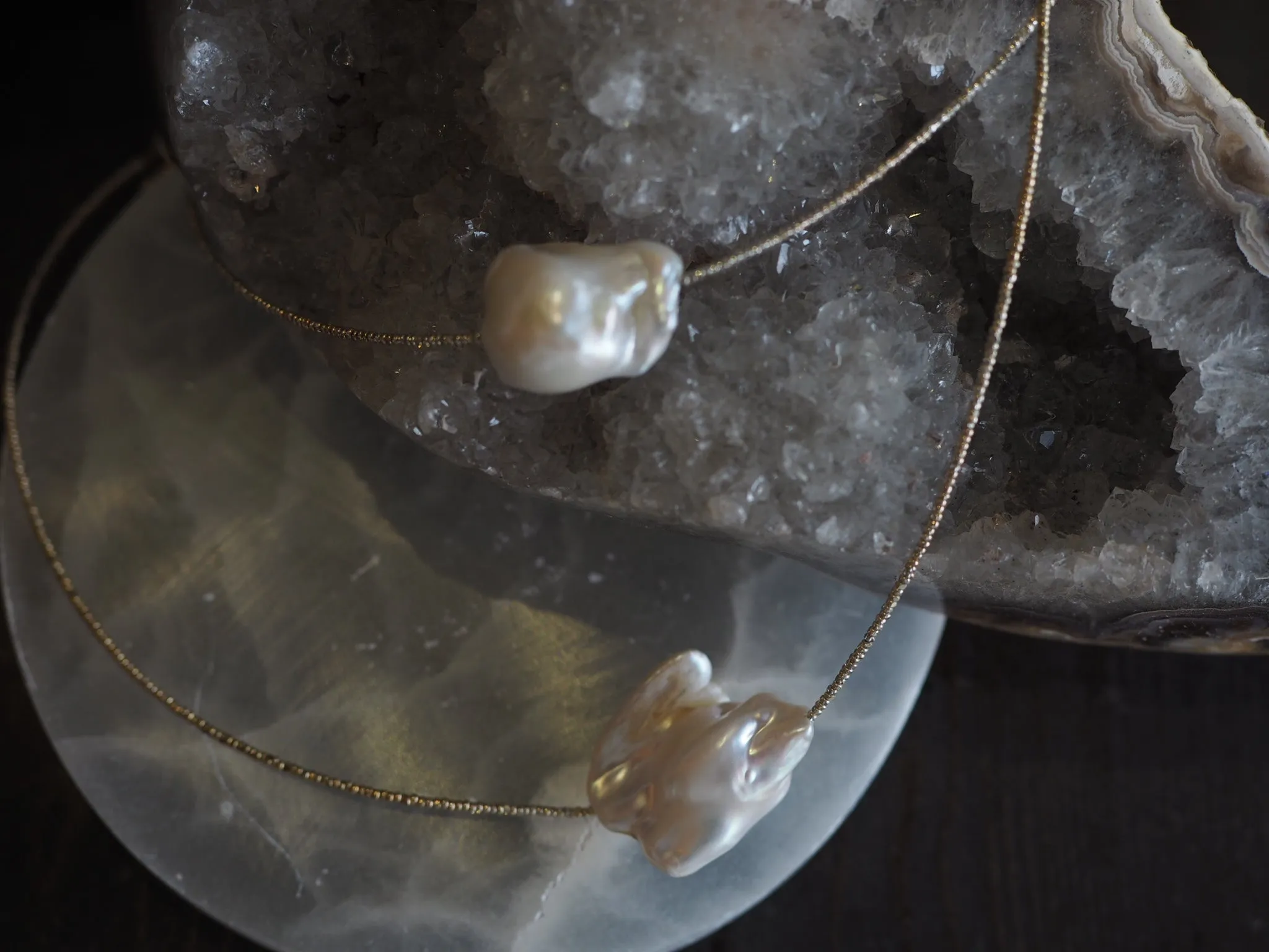 Simple African Spacer Necklace - single pearl