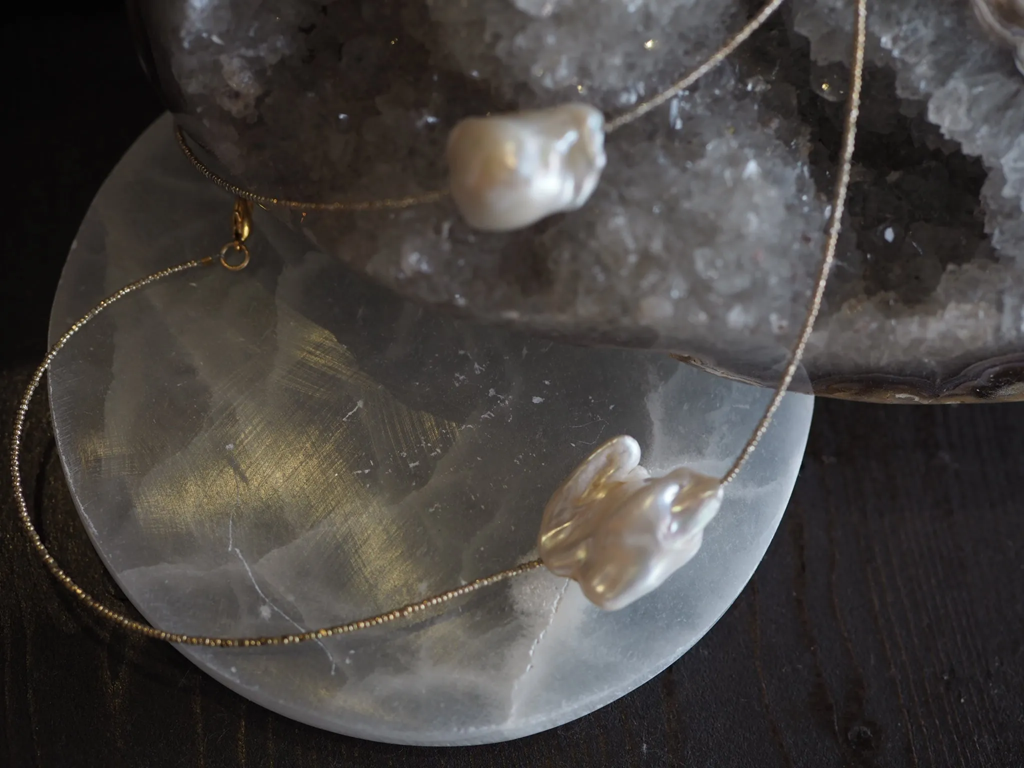 Simple African Spacer Necklace - single pearl