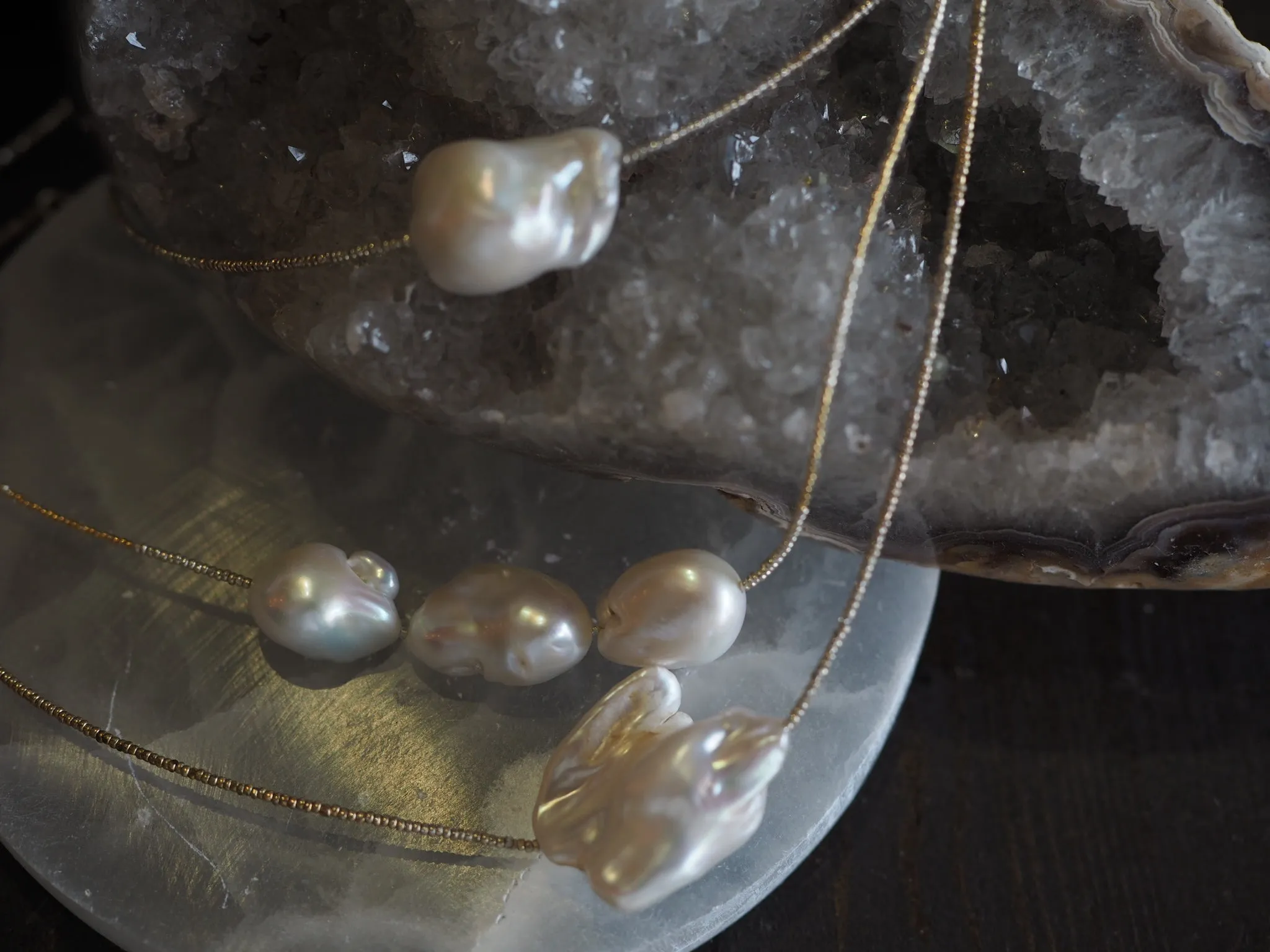 Simple African Spacer Necklace - single pearl