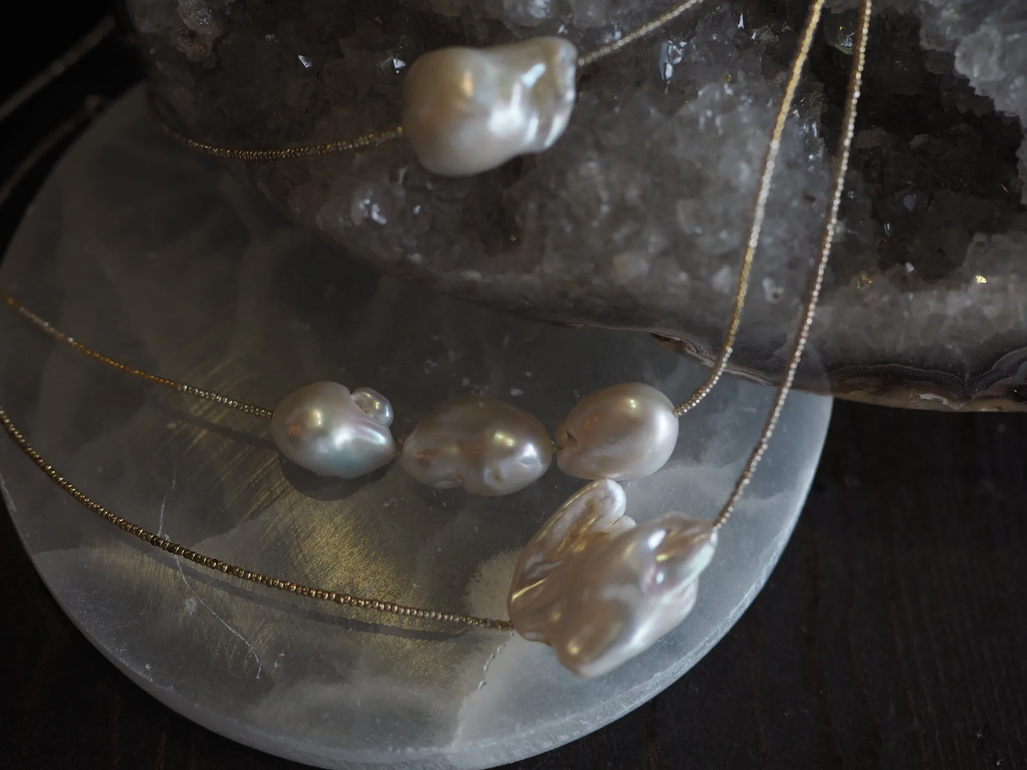 Simple African Spacer Necklace - single pearl