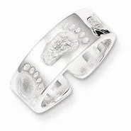 Sterling Silver Feet Toe Ring