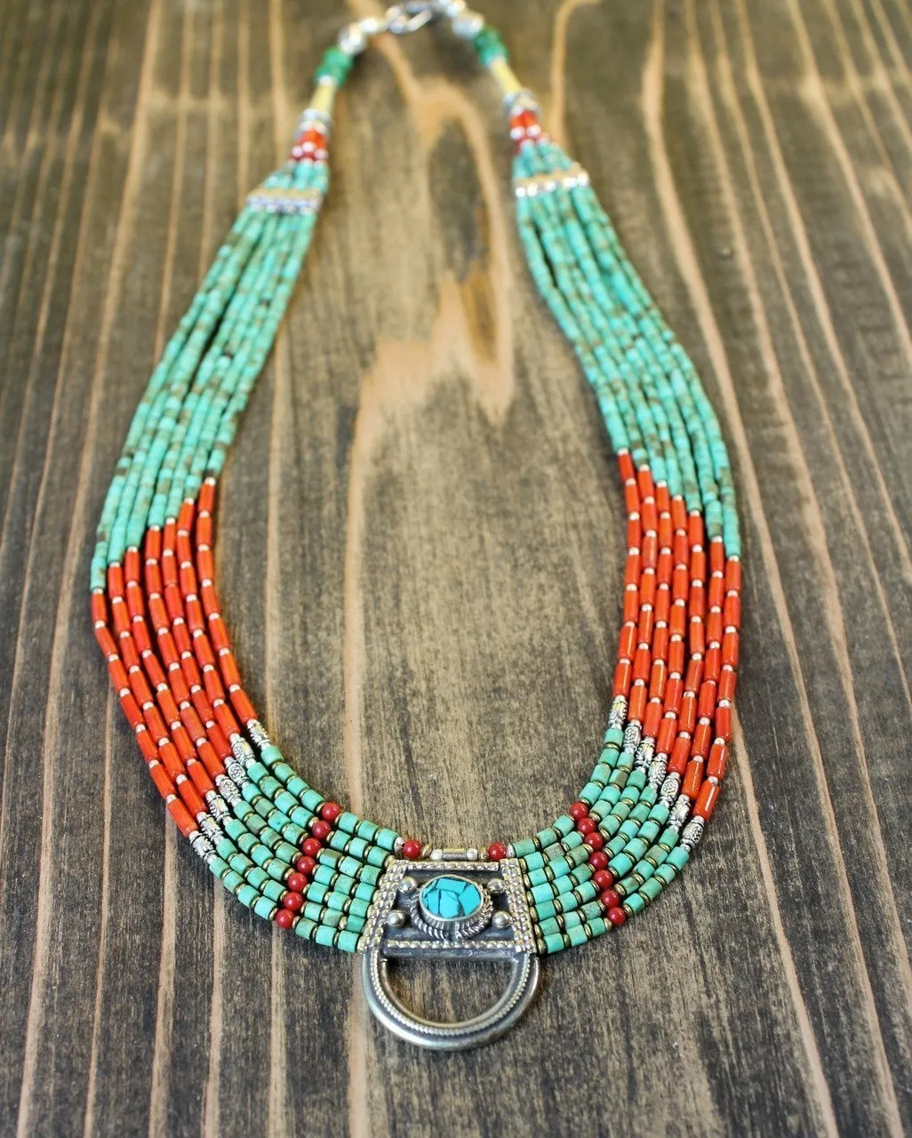 Tribal Turquoise Necklace