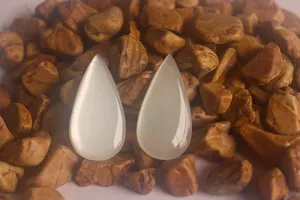 White Moonstone Pear Shape Matching Pair Briolette | 18x33mm | Hand Polished Natural Moonstone | Beadsforyourjewellery