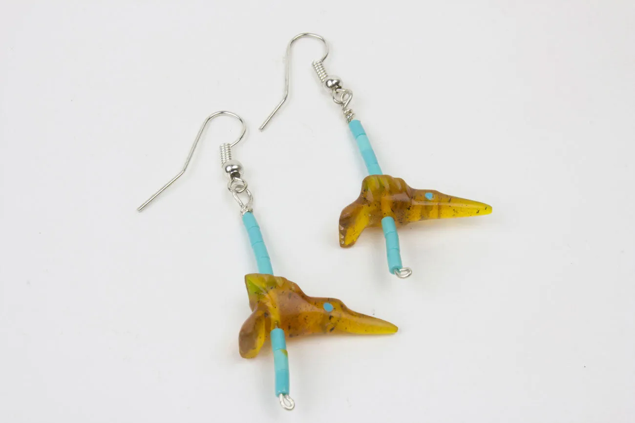 Zuni Multistone Fetish Necklace and Earring Set by Lena Boone